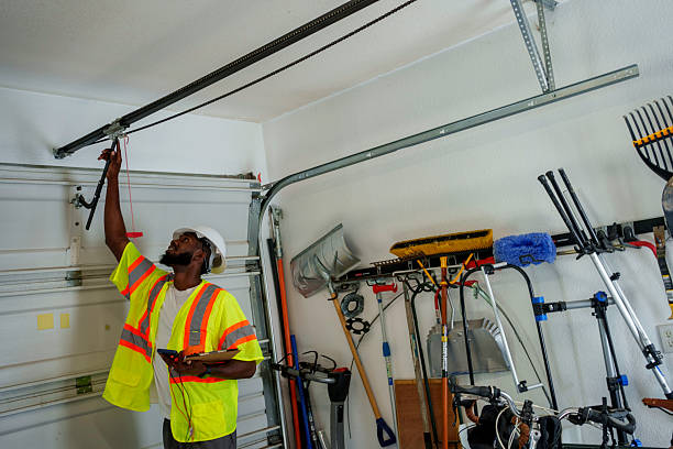Professional Garage Door Roller Replacement technician working in Surrey, ND